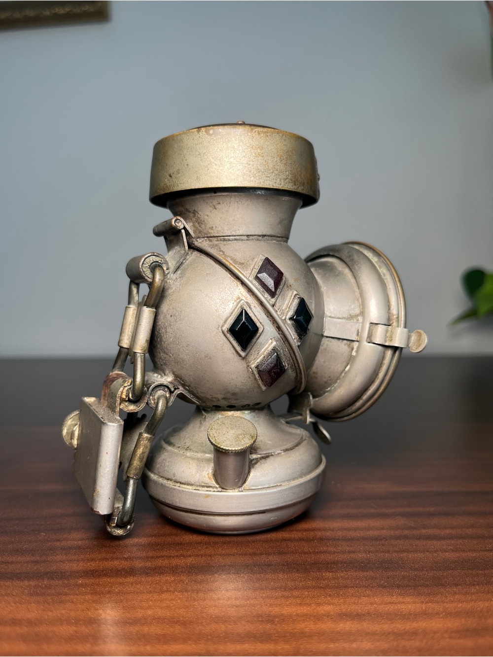 Antique 1890s H. Miller Co Ltd "LITO" Bicycle Oil Lamp - Jeweled & Complete! - Picture 3 of 15